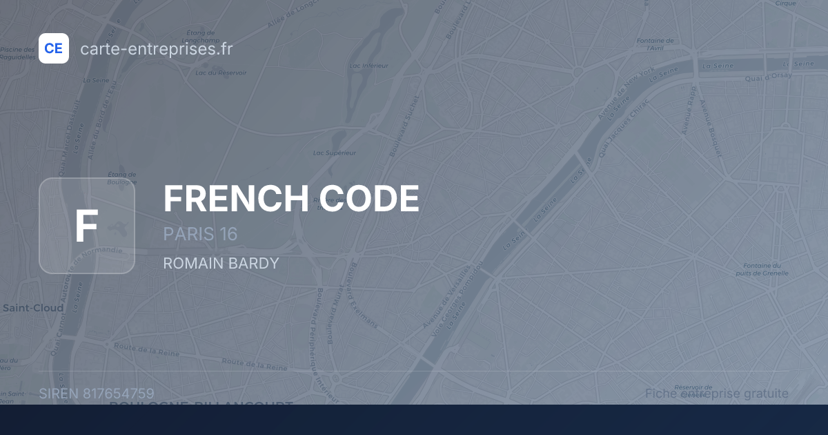 FRENCH CODE — 817654759 — fiche entreprise
