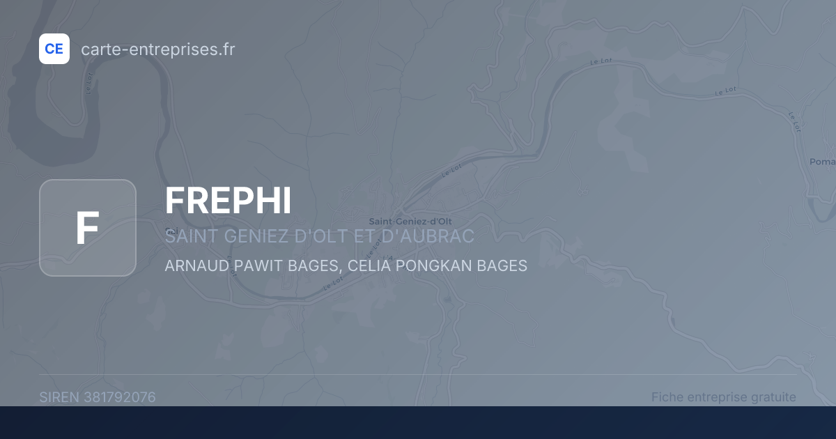 FREPHI — 381792076 — fiche entreprise