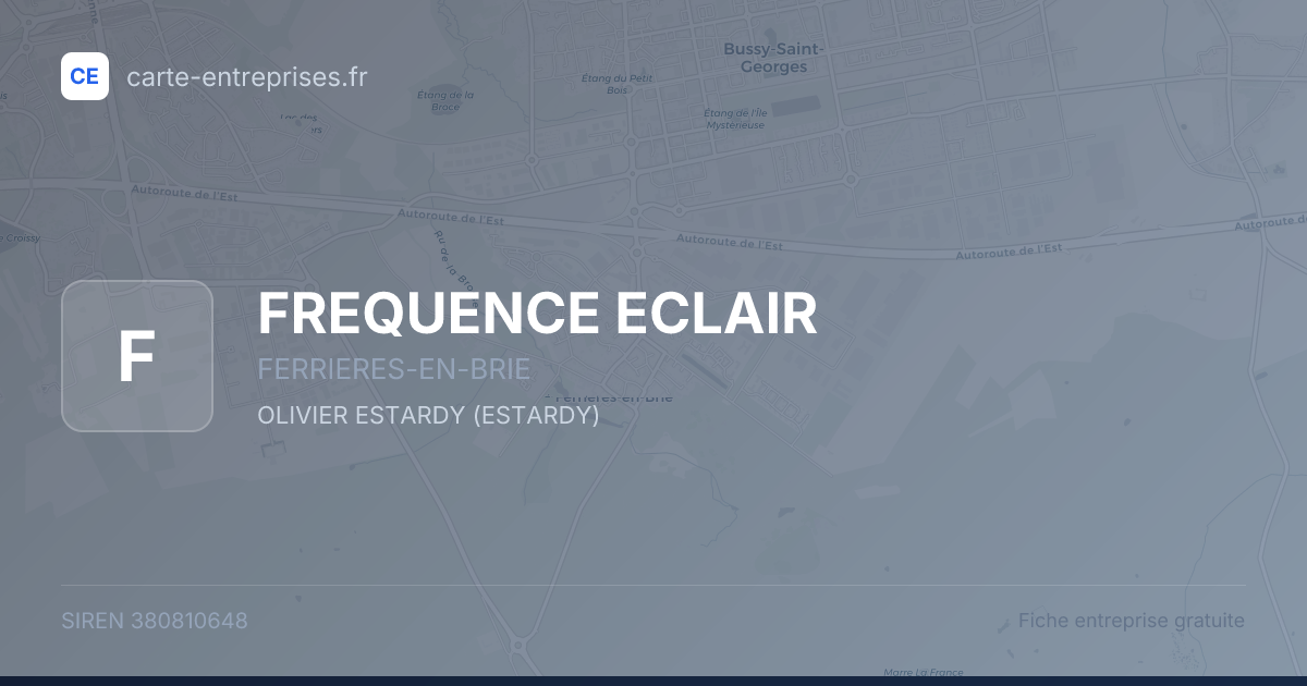 FREQUENCE ECLAIR — 380810648 — fiche entreprise