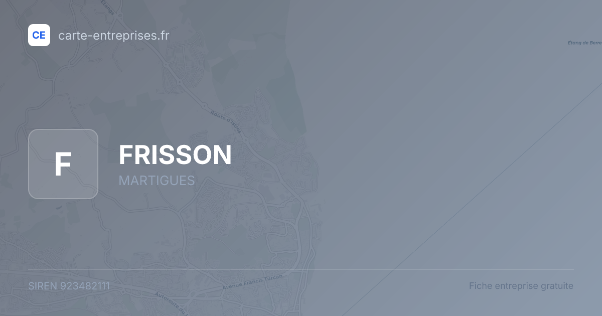 FRISSON — 923482111 — fiche entreprise