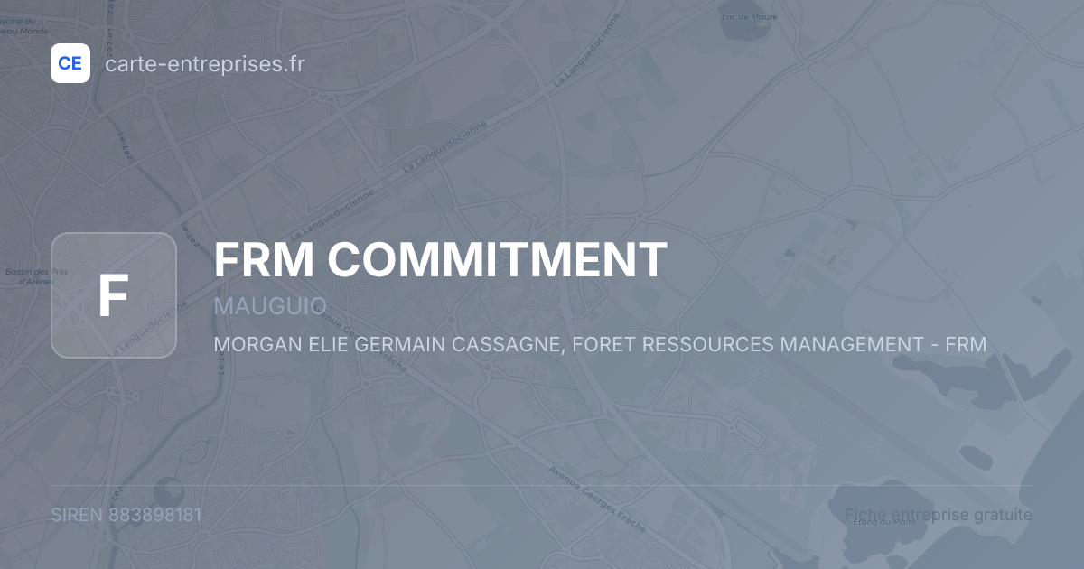 FRM COMMITMENT — 883898181 — fiche entreprise