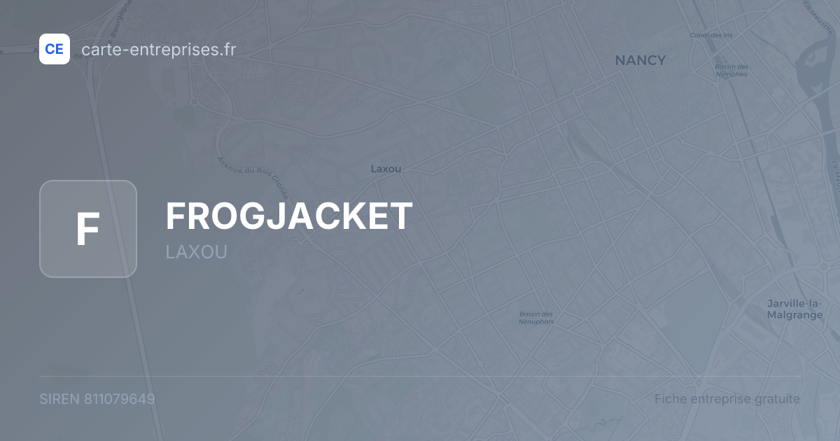 FROGJACKET — 811079649 — fiche entreprise