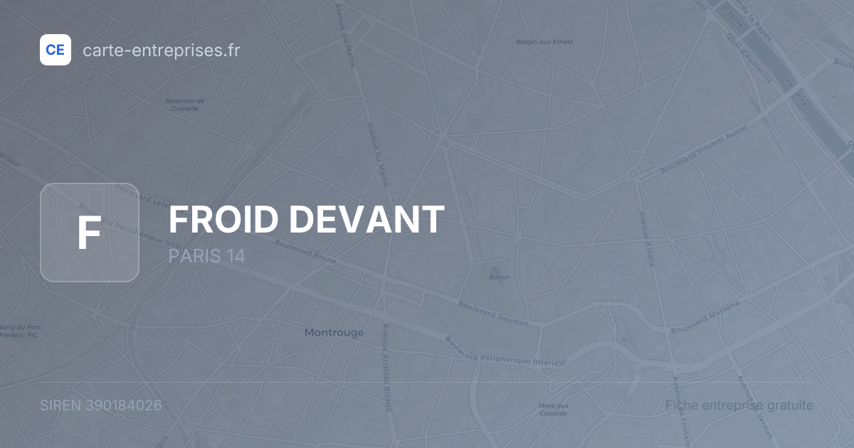 FROID DEVANT — 390184026 — fiche entreprise