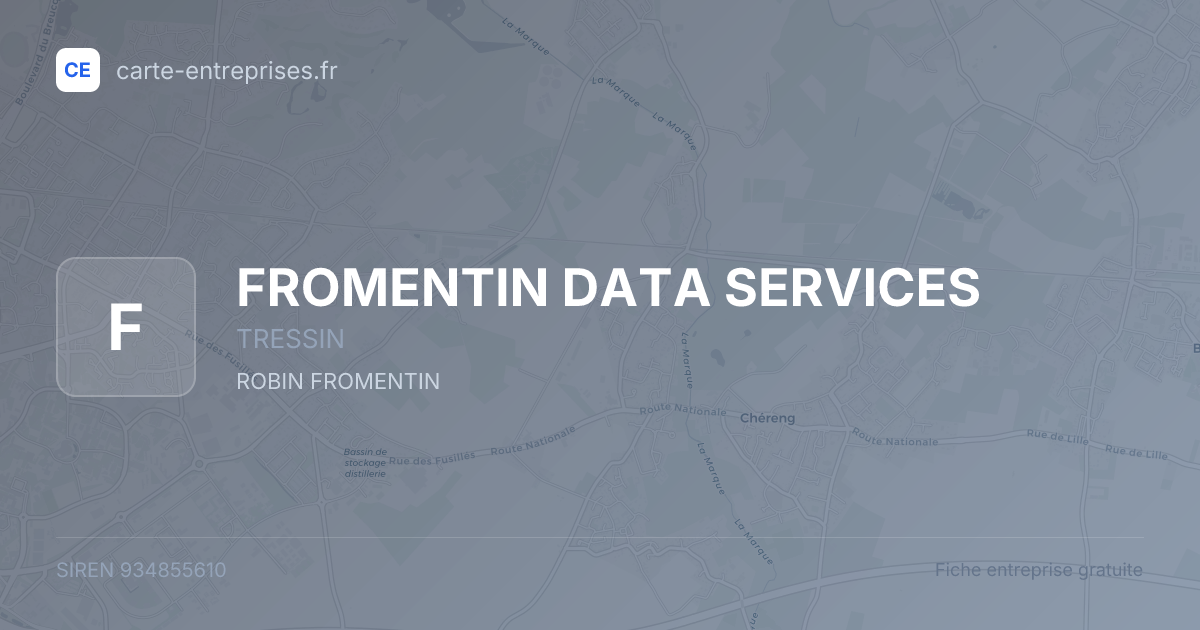 FROMENTIN DATA SERVICES — 934855610 — fiche entreprise