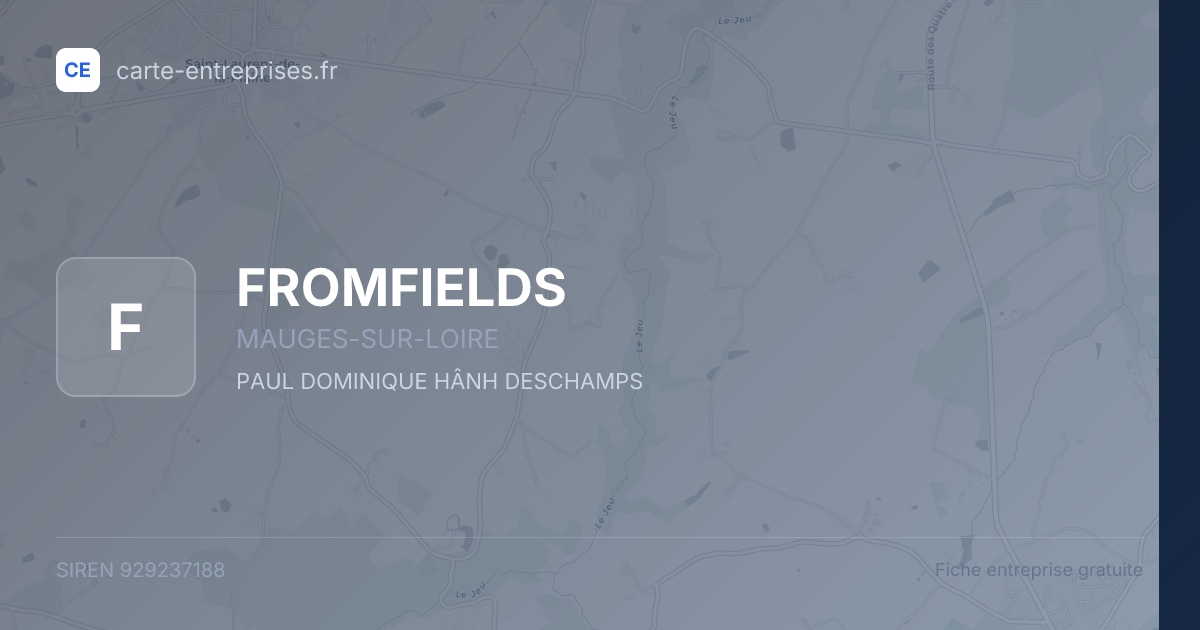 FROMFIELDS — 929237188 — fiche entreprise