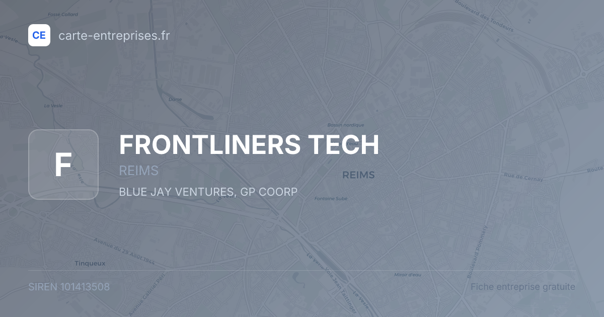 FRONTLINERS TECH — 101413508 — fiche entreprise