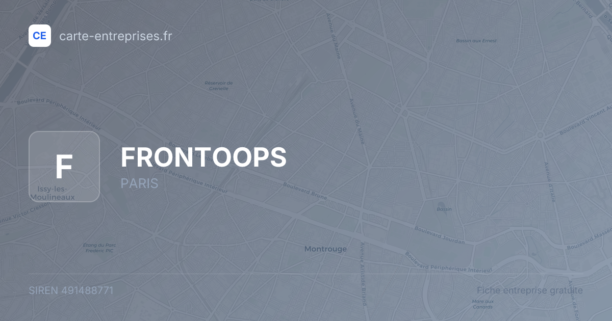 FRONTOOPS — 491488771 — fiche entreprise