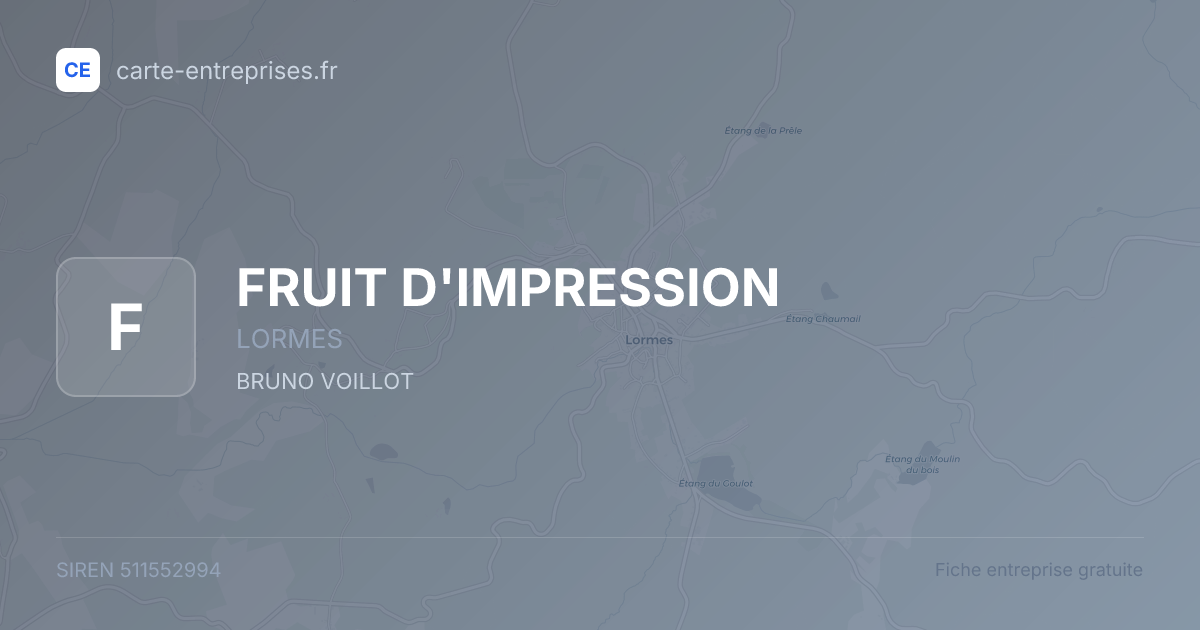 FRUIT D'IMPRESSION — 511552994 — fiche entreprise