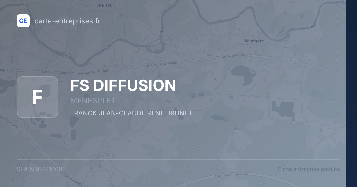 FS DIFFUSION — 917910085 — fiche entreprise