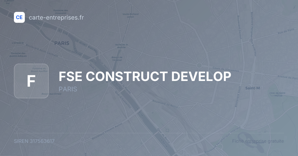 FSE CONSTRUCT DEVELOP — 317563617 — fiche entreprise