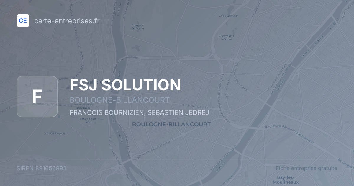 FSJ SOLUTION — 891656993 — fiche entreprise