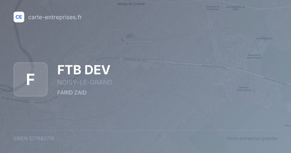 FTB DEV — 527882716 — fiche entreprise