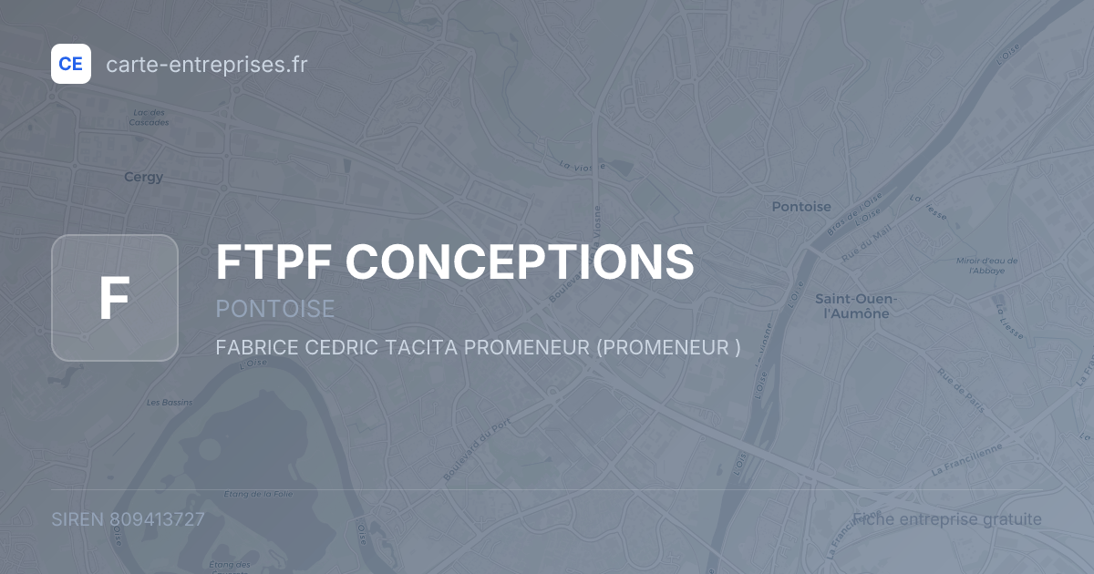 FTPF CONCEPTIONS — 809413727 — fiche entreprise