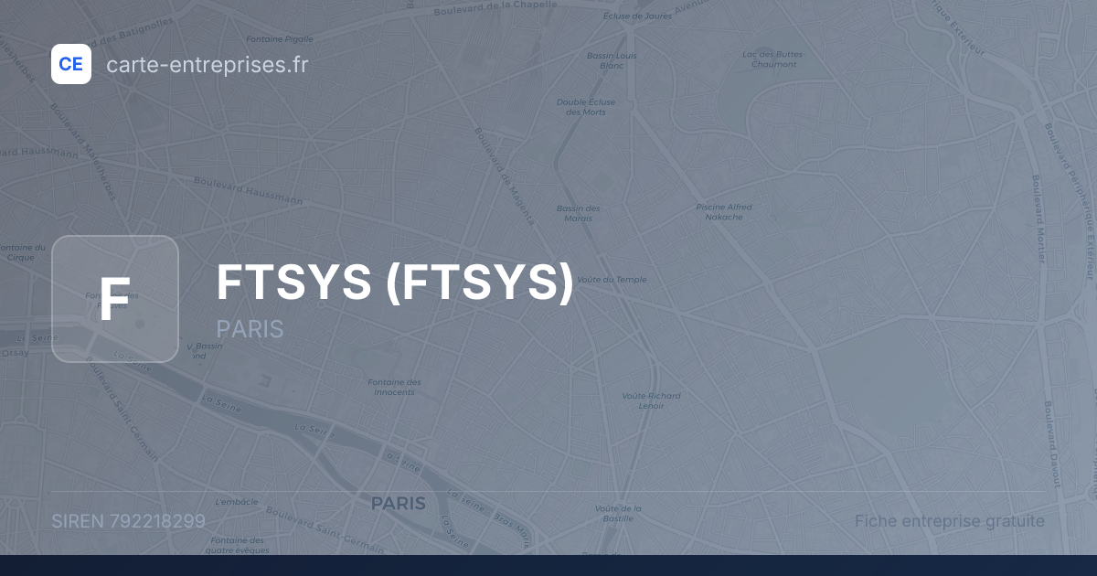 FTSYS — 792218299 — fiche entreprise