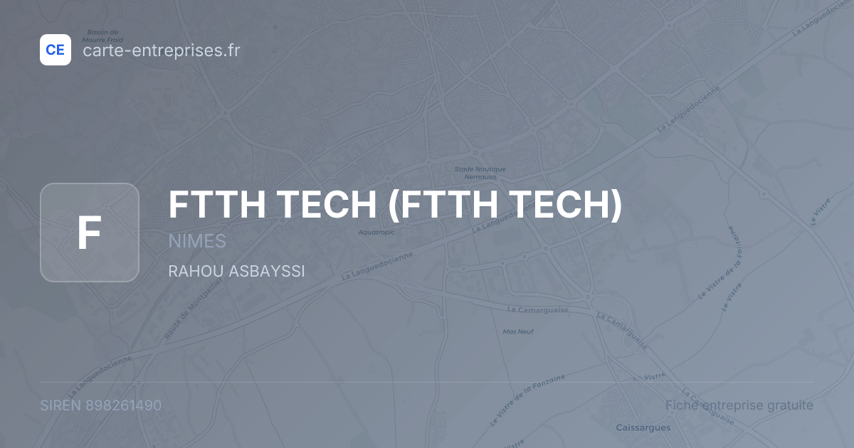 FTTH TECH — 898261490 — fiche entreprise