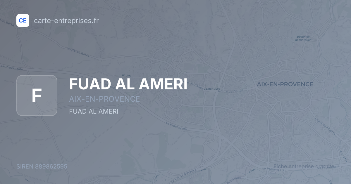 FUAD AL AMERI — 889862595 — fiche entreprise