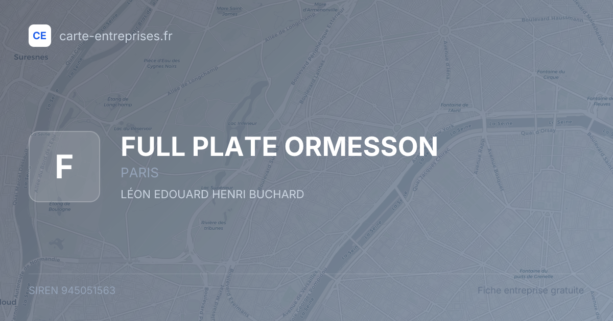 FULL PLATE ORMESSON — 945051563 — fiche entreprise