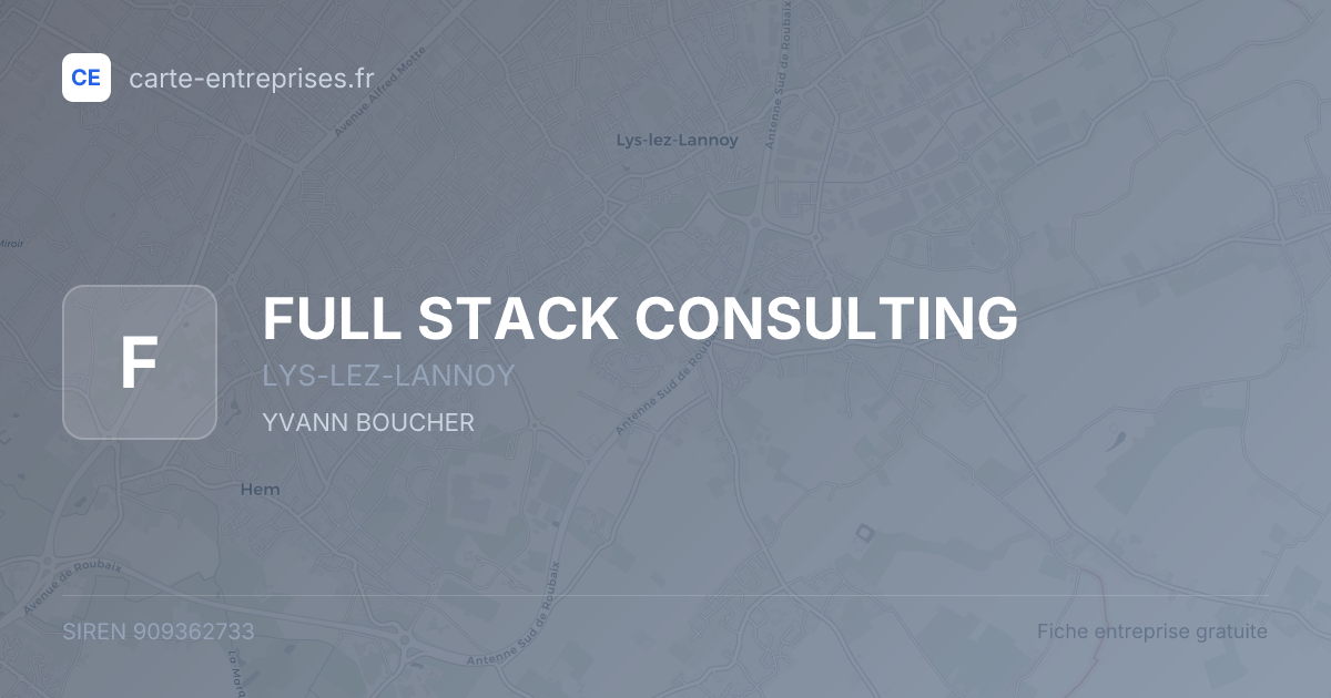 FULL STACK CONSULTING — 909362733 — fiche entreprise