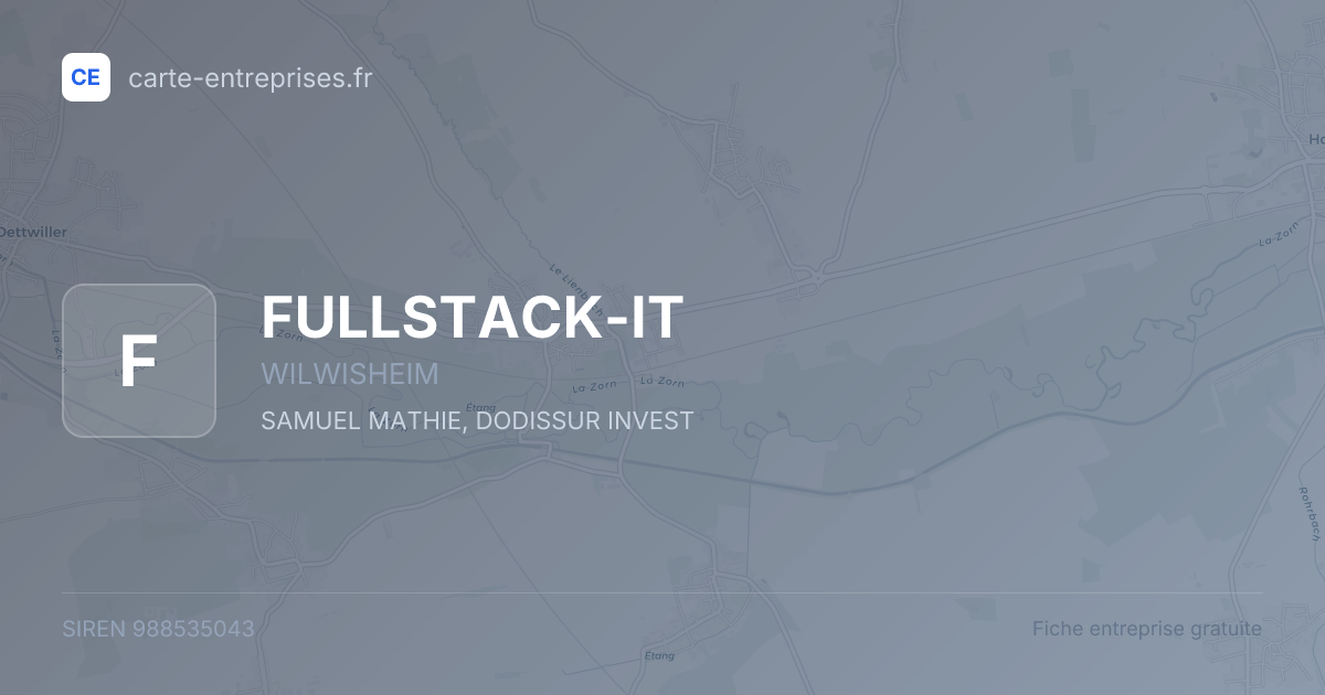 FULLSTACK-IT — 988535043 — fiche entreprise