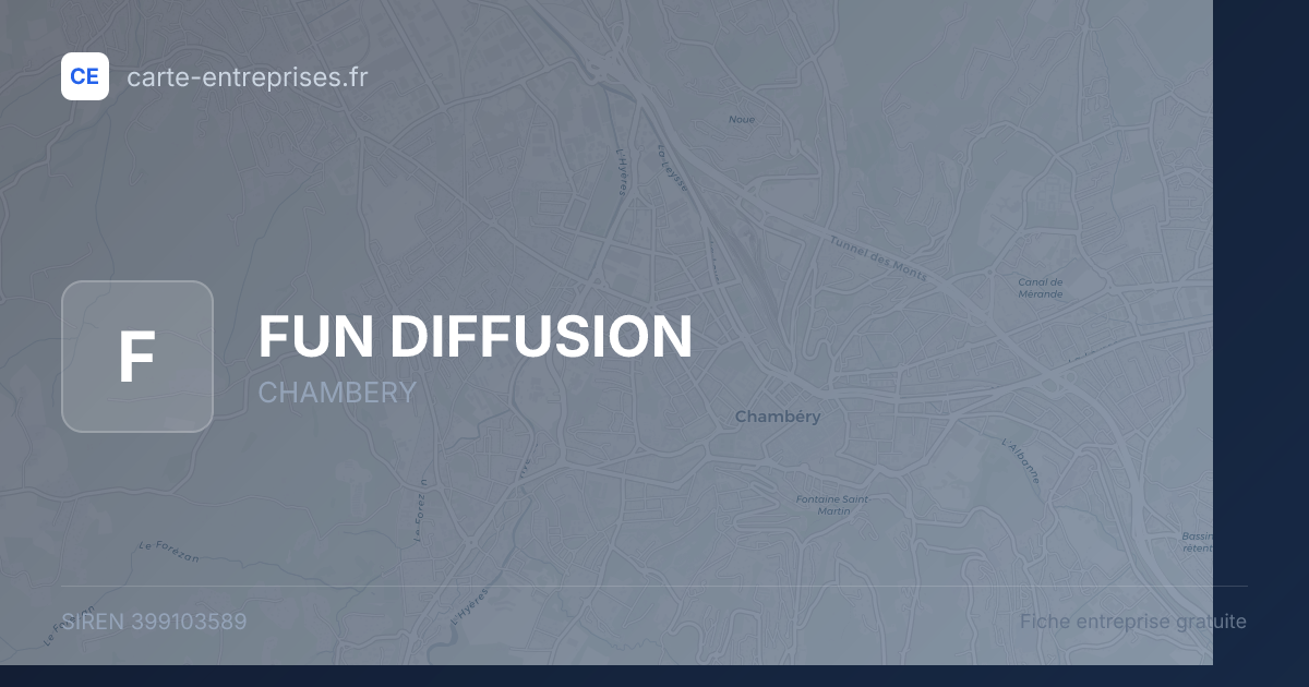 FUN DIFFUSION — 399103589 — fiche entreprise