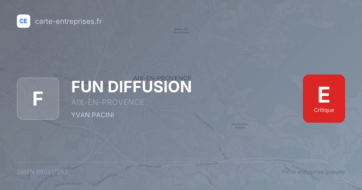 FUN DIFFUSION — 880517263 — fiche entreprise