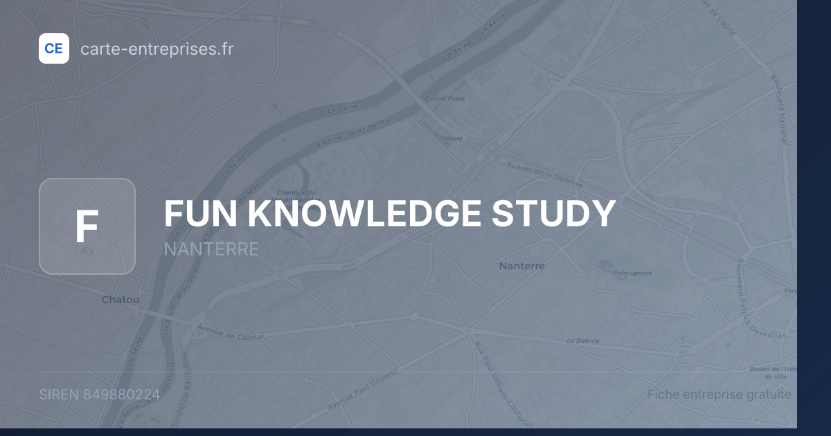 FUN KNOWLEDGE STUDY — 849880224 — fiche entreprise