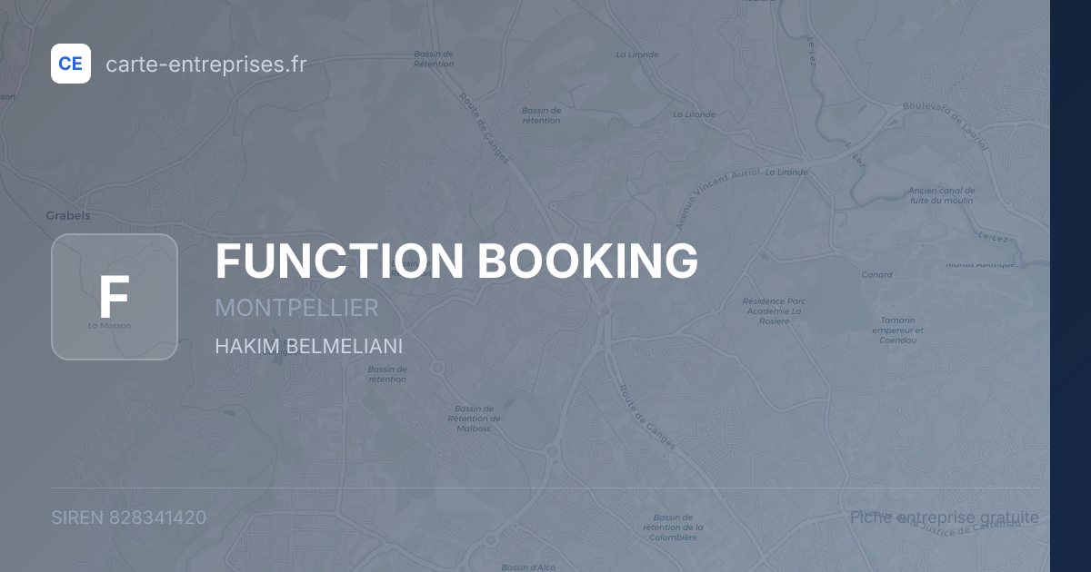 FUNCTION BOOKING — 828341420 — fiche entreprise