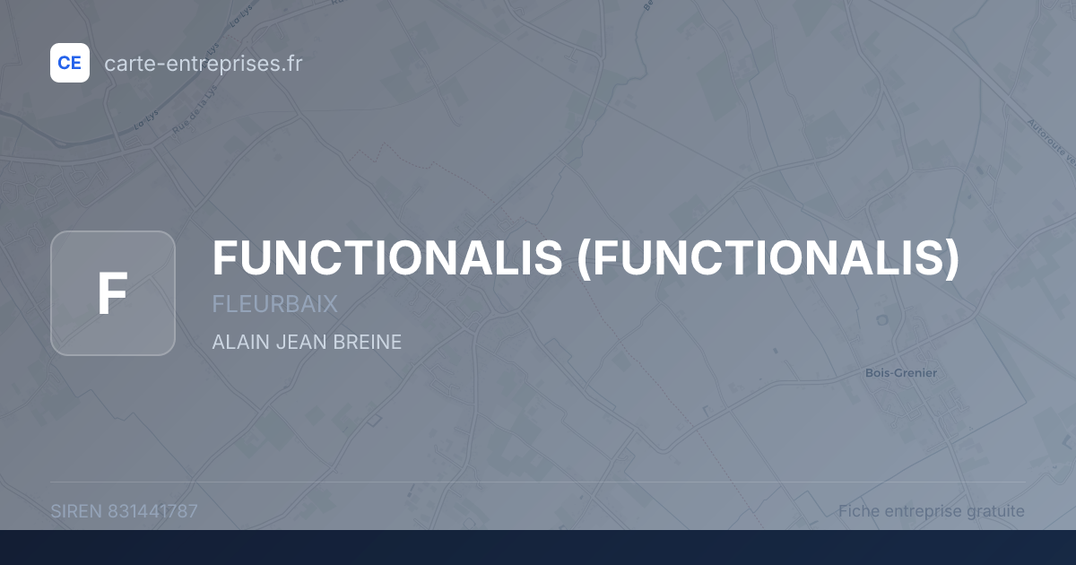 FUNCTIONALIS — 831441787 — fiche entreprise