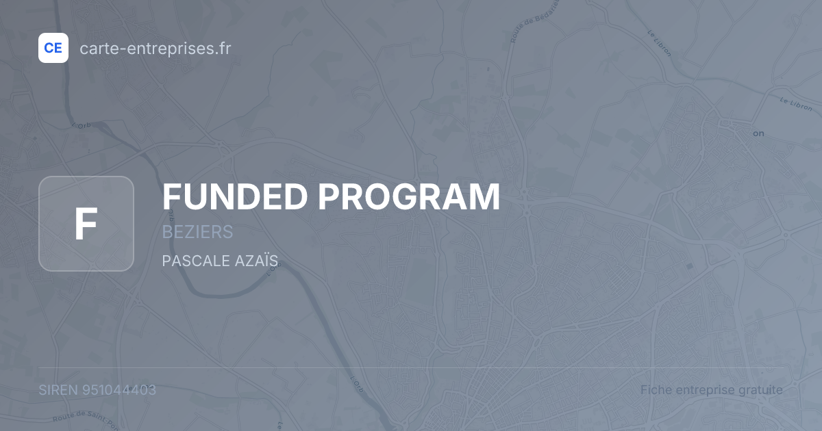 FUNDED PROGRAM — 951044403 — fiche entreprise