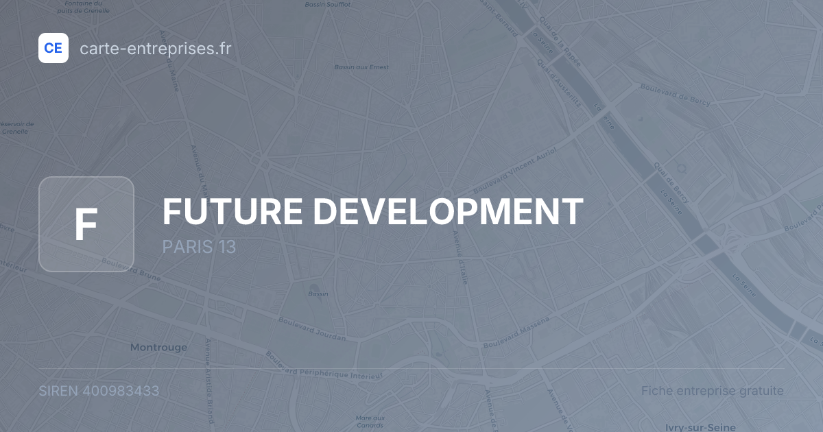 FUTURE DEVELOPMENT — 400983433 — fiche entreprise