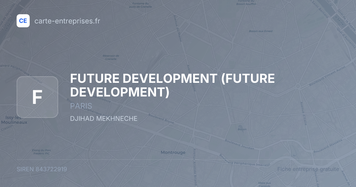 FUTURE DEVELOPMENT — 843722919 — fiche entreprise