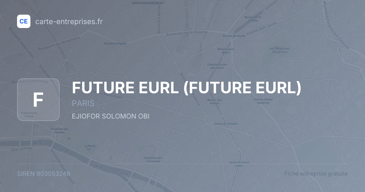 FUTURE EURL — 803053248 — fiche entreprise