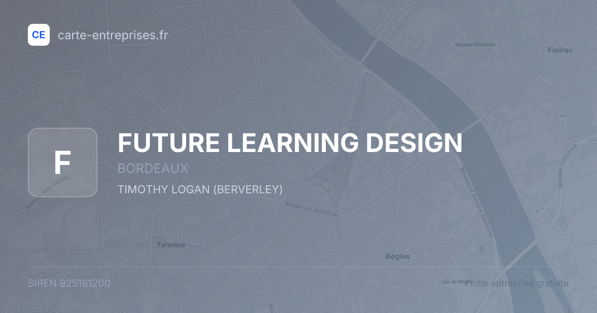 FUTURE LEARNING DESIGN — 925161200 — fiche entreprise