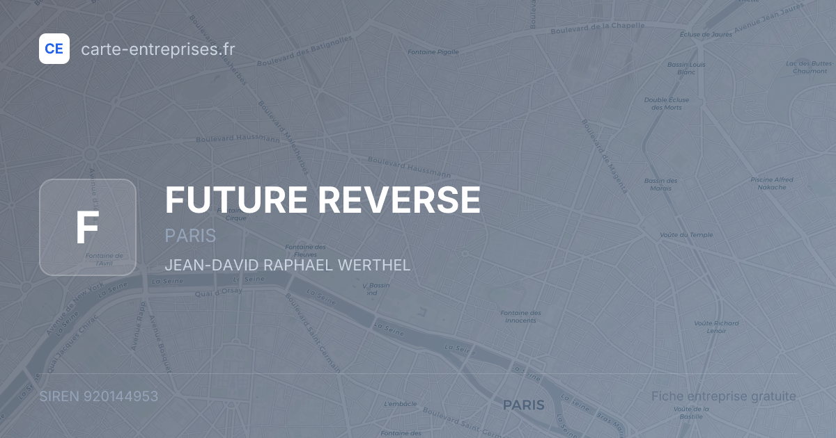 FUTURE REVERSE — 920144953 — fiche entreprise