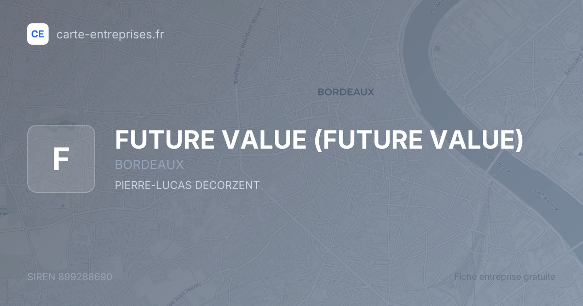 FUTURE VALUE — 899288690 — fiche entreprise