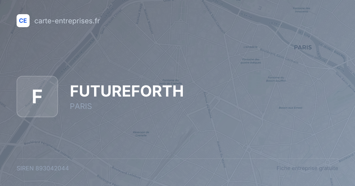 FUTUREFORTH — 893042044 — fiche entreprise