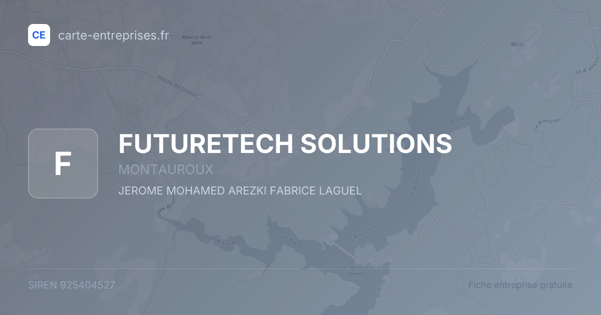 FUTURETECH SOLUTIONS — 925404527 — fiche entreprise