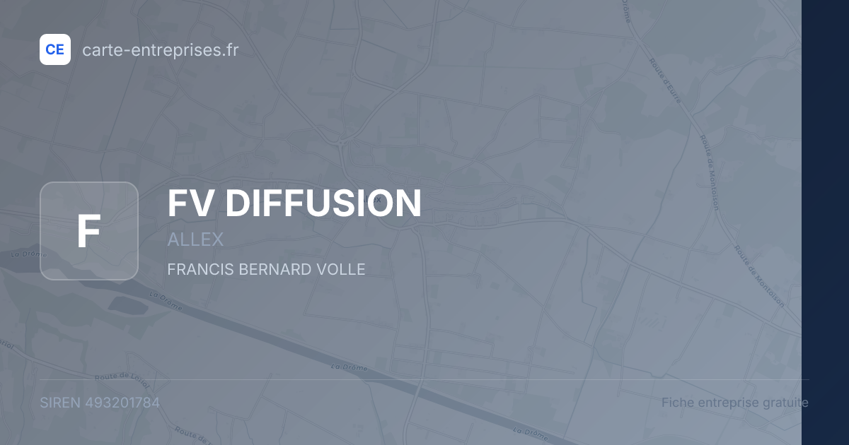 FV DIFFUSION — 493201784 — fiche entreprise