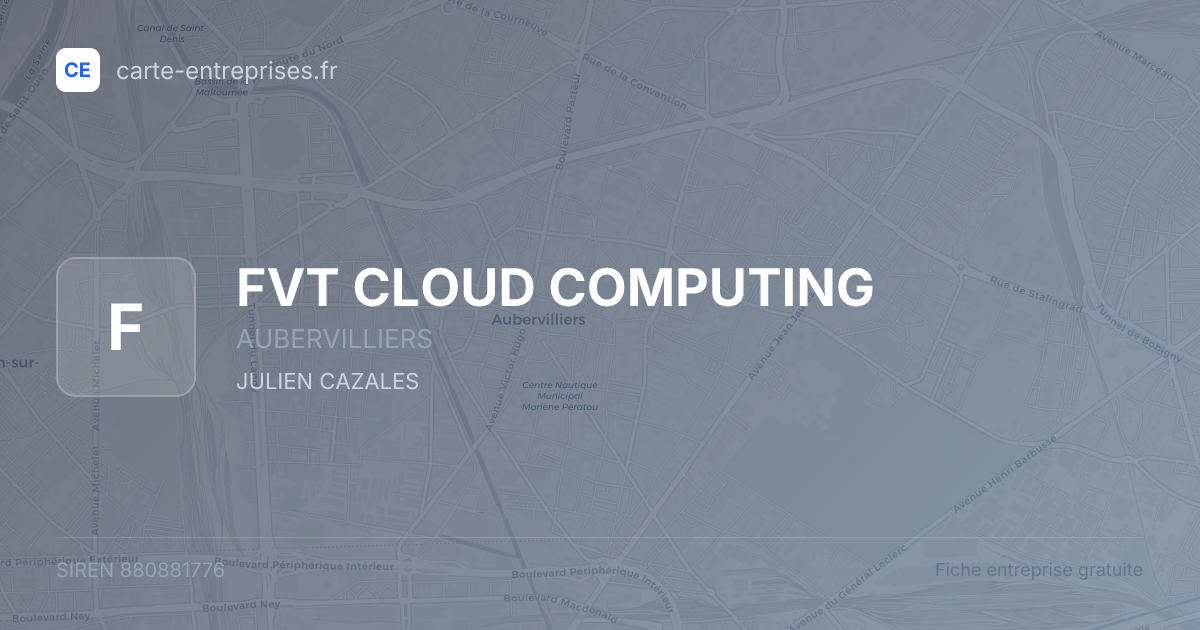 FVT CLOUD COMPUTING — 880881776 — fiche entreprise