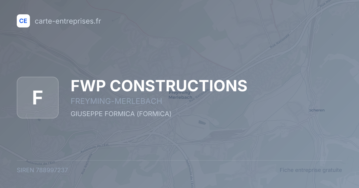 FWP CONSTRUCTIONS — 788997237 — fiche entreprise