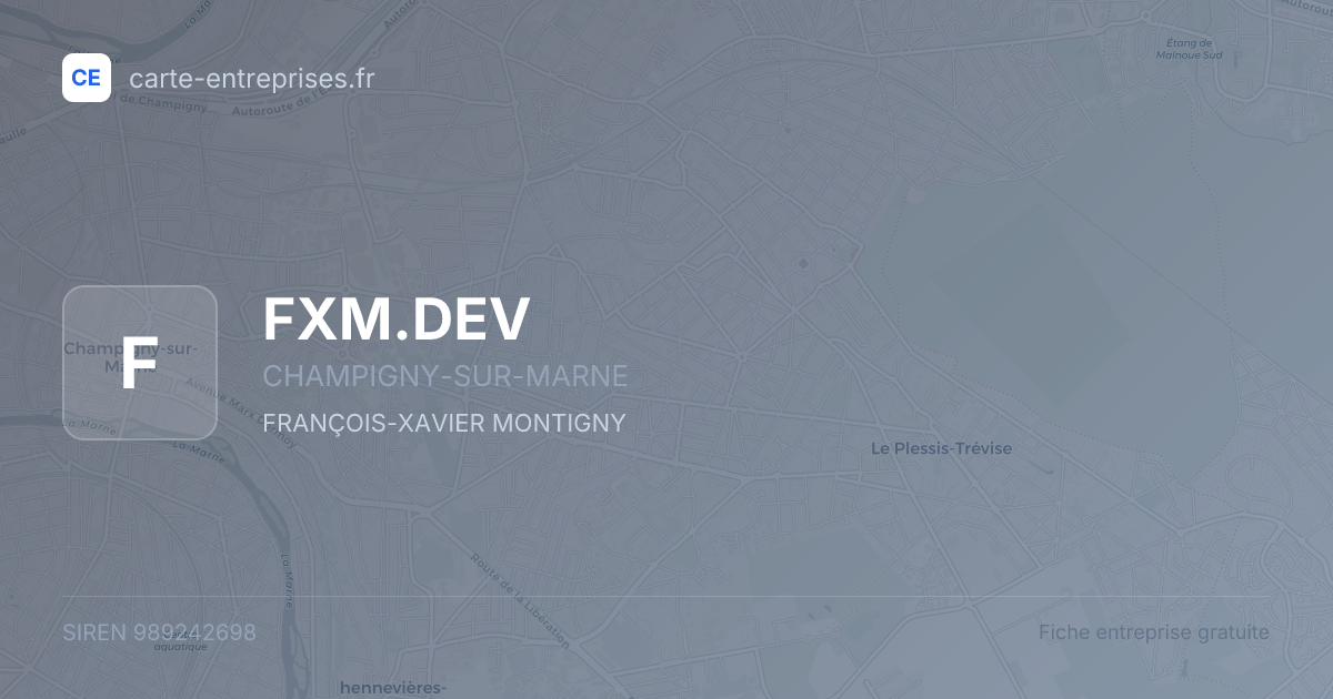 FXM.DEV — 989242698 — fiche entreprise