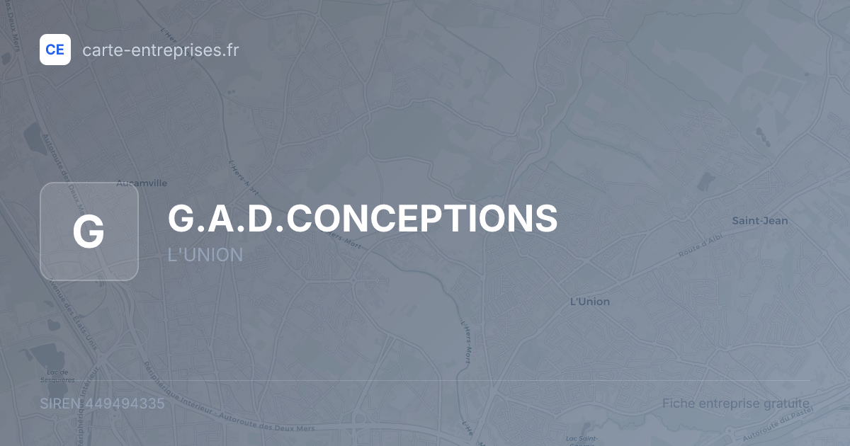 G.A.D.CONCEPTIONS — 449494335 — fiche entreprise