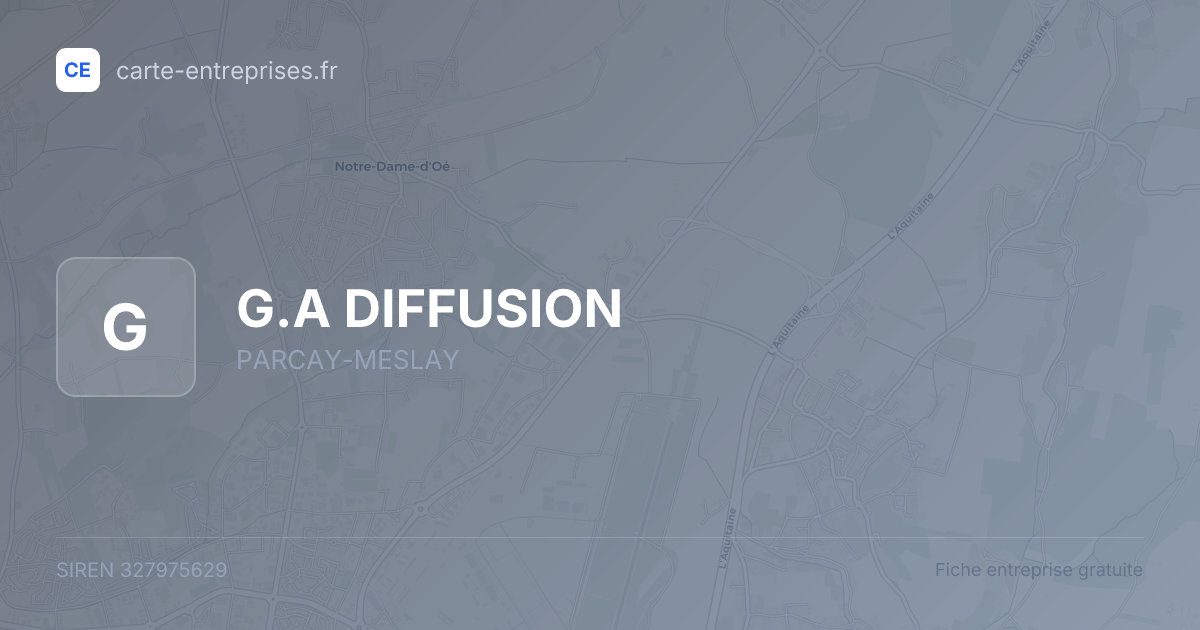 G.A DIFFUSION — 327975629 — fiche entreprise