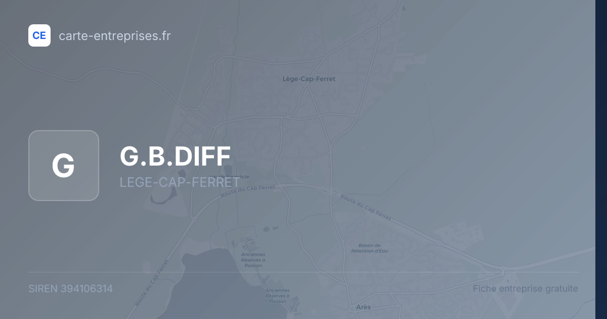 G.B.DIFF — 394106314 — fiche entreprise