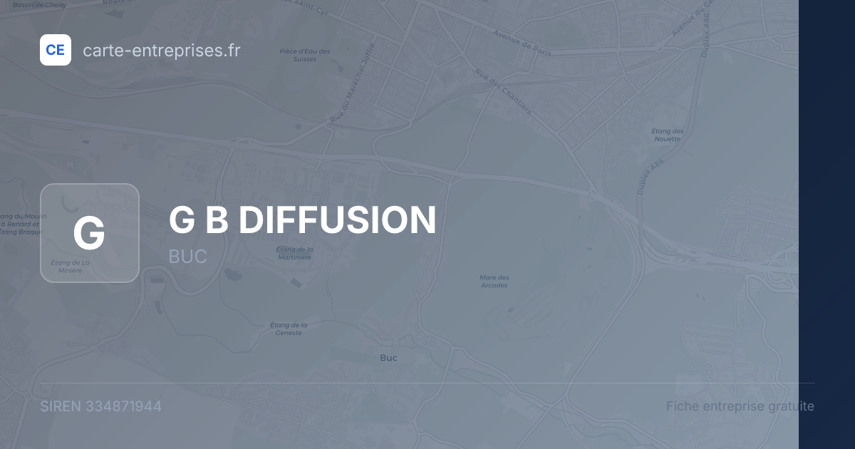 G B DIFFUSION — 334871944 — fiche entreprise
