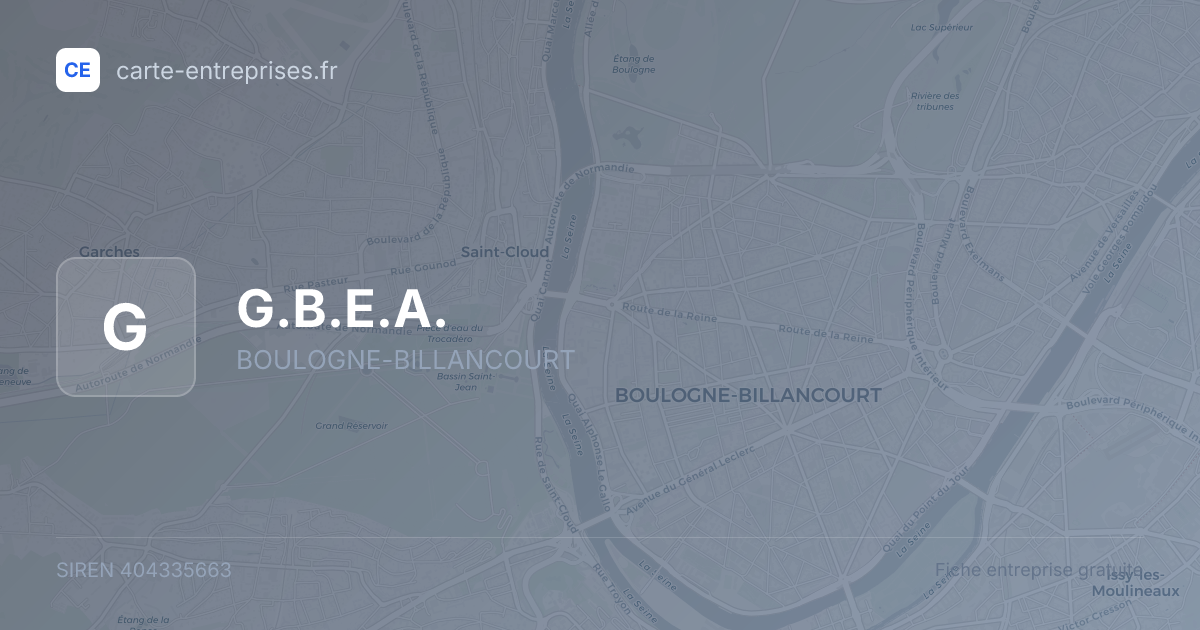 G.B.E.A. — 404335663 — fiche entreprise
