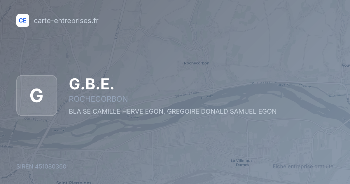 G.B.E. — 451080360 — fiche entreprise