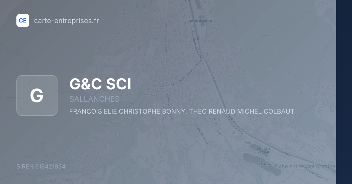 G&C SCI — 918421934 — fiche entreprise