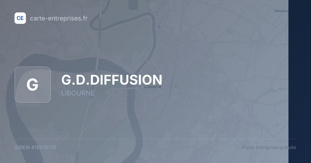G.D.DIFFUSION — 419519178 — fiche entreprise
