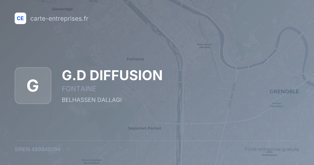 G.D DIFFUSION — 489845594 — fiche entreprise